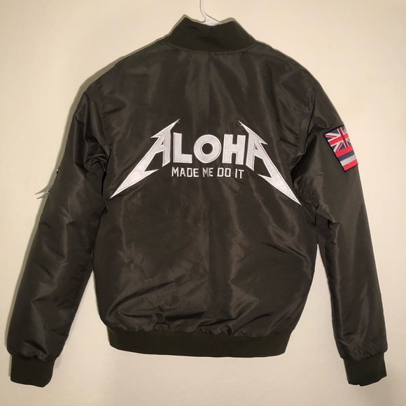 Other - Aloha MA-1 Bomber Jacket Dark Green